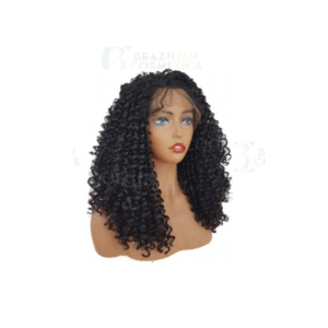 DW Lace Wig 55 CM – 100% Natural Human Hair, Deep Wave